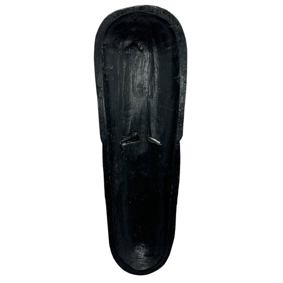 Vtg Hand-Carved & Hand-Painted Wood Wall Hanging African Tribal Face Mask 7.25” - Picture 10 of 10